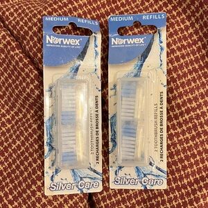 Norwex Silver Care Toothbrush Refills - Blue and White